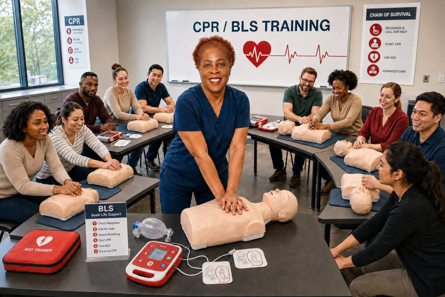 CPR and emergency certification training session