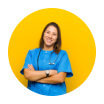 woman smilling