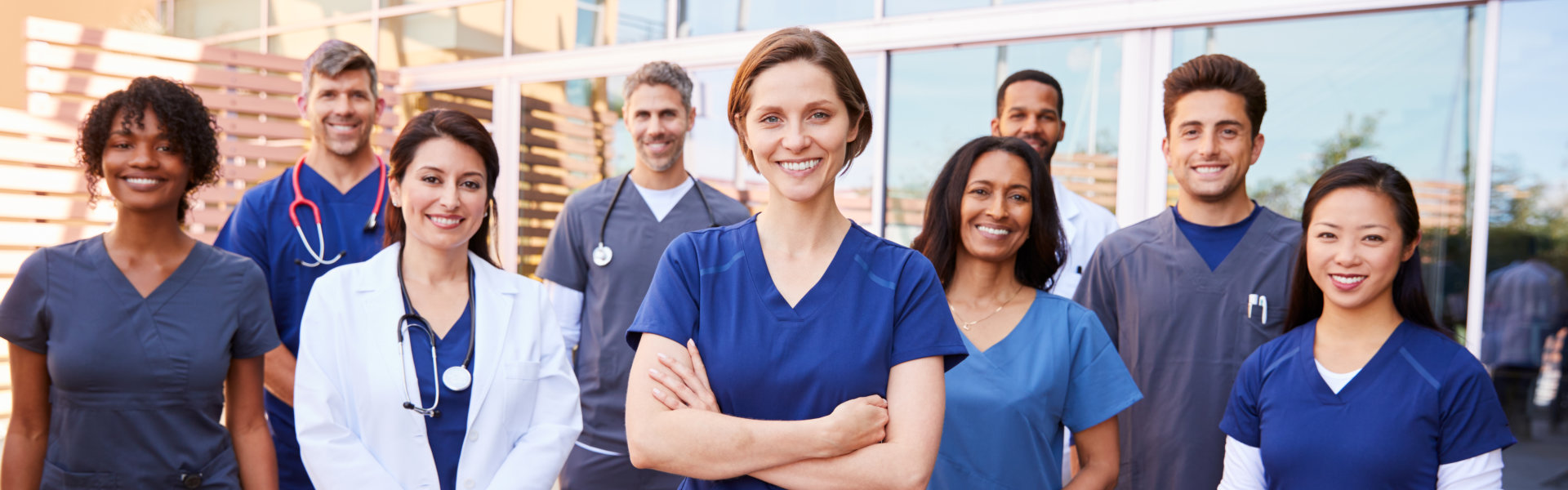 group of people smilling