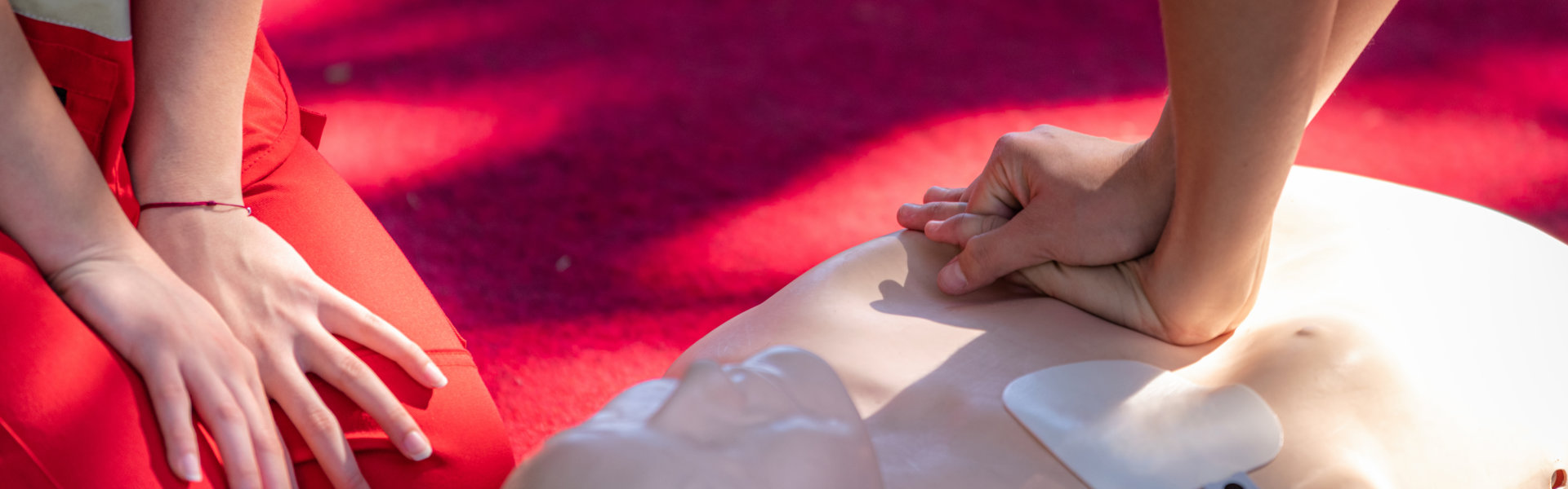 cpr training on a doll
